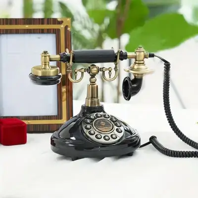 Vintage rotary phone audio guestbook